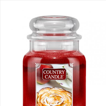  Country Candle - Apple Cider Cake - Duży słoik (680g) 2 knoty Świeca zapachowa